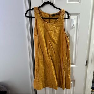 Tahari Gold Linen Dress